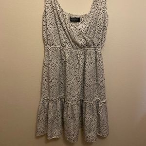 Relipop Black & White Polkadot Spaghetti Strap Dress